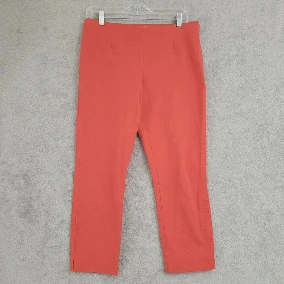 Boston Proper Women's 12 Red Dress Ankle Pants Side Zip  30PT - Picture 1 of 7